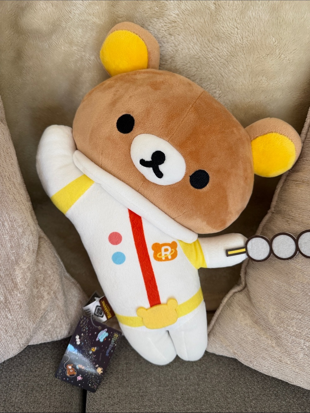 Brown & White Astronaut Plush Toy - Cute Space Outfit
